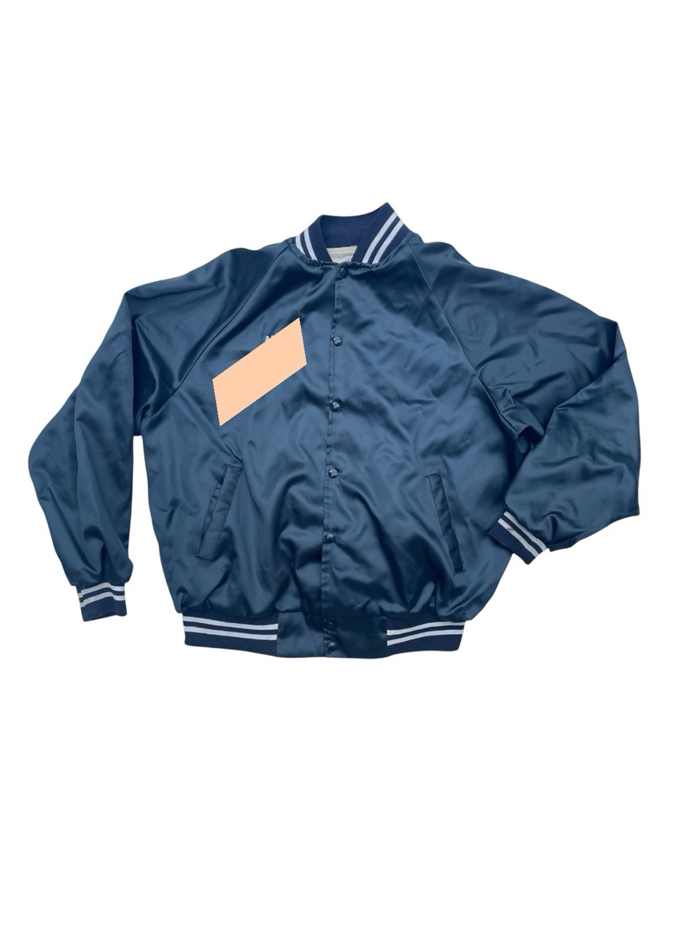 Vintage Petersburg NY Embroidered Satin Bomber Jacket Windbreaker **READ**
